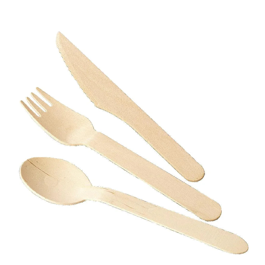 CD904 Fiesta Green Biodegradable Disposable Wooden Dessert Spoons (Pack of 100) - JD Catering Equipment Solutions Ltd