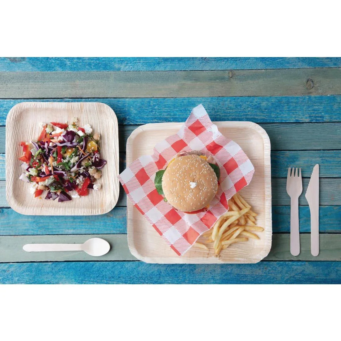 CD903 Fiesta Green Biodegradable Disposable Wooden Forks (Pack of 100) - JD Catering Equipment Solutions Ltd