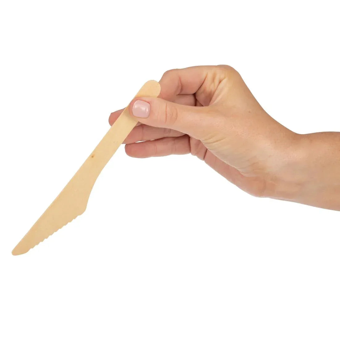 CD902 Fiesta Green Biodegradable Disposable Wooden Knives (Pack of 100) - JD Catering Equipment Solutions Ltd