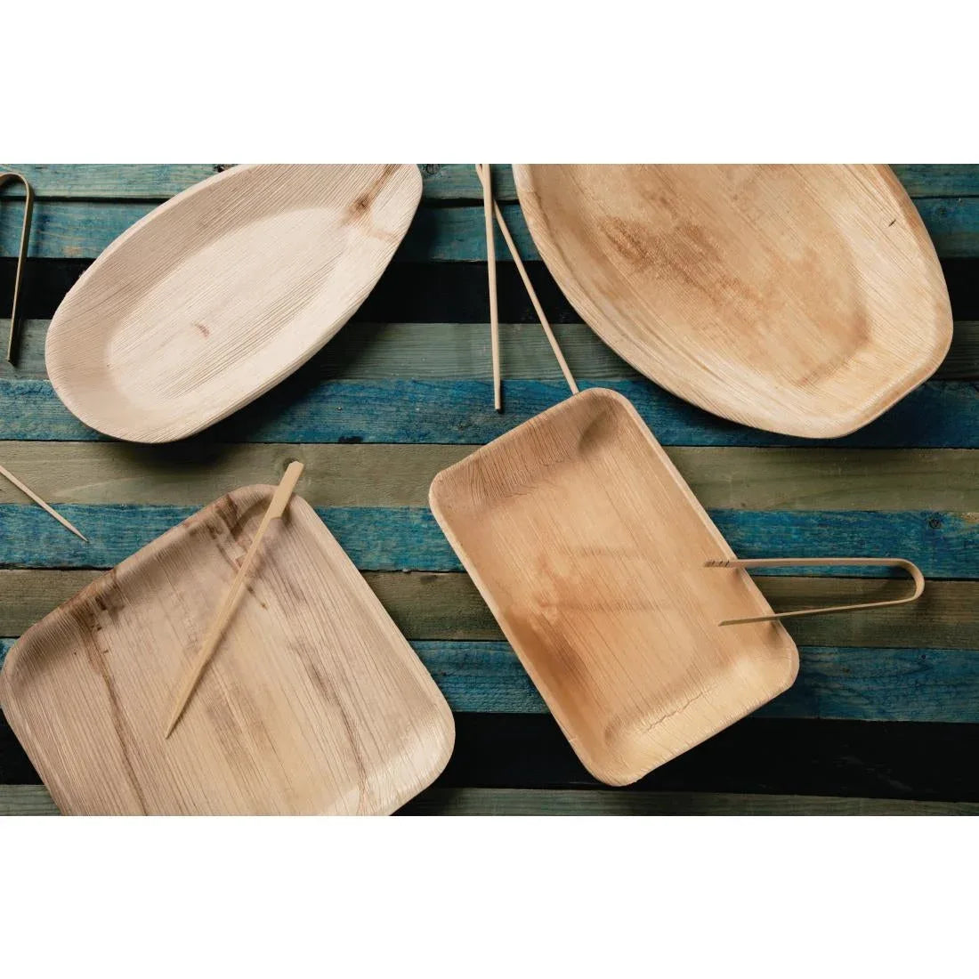 DK391 Fiesta Green Biodegradable Mini Bamboo Tongs (Pack of 50) - JD Catering Equipment Solutions Ltd
