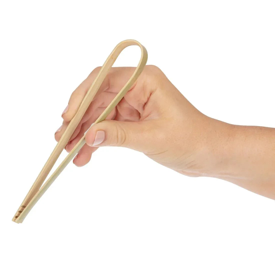 DK391 Fiesta Green Biodegradable Mini Bamboo Tongs (Pack of 50) - JD Catering Equipment Solutions Ltd