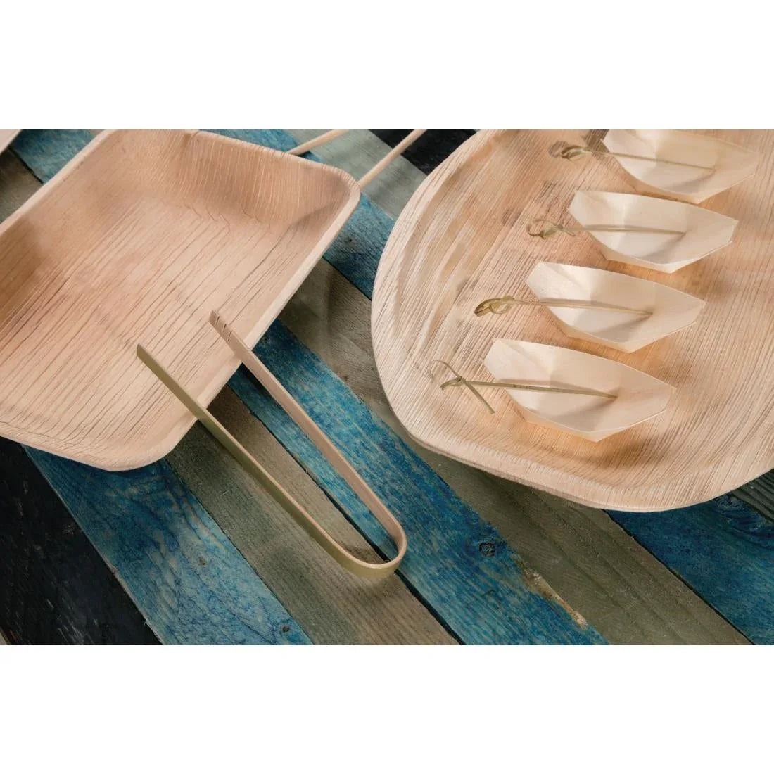 DK391 Fiesta Green Biodegradable Mini Bamboo Tongs (Pack of 50) - JD Catering Equipment Solutions Ltd