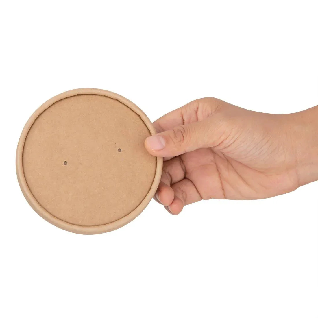 FB556 Fiesta Green Biodegradable Paper Soup Container Lids (Pack of 500) - JD Catering Equipment Solutions Ltd