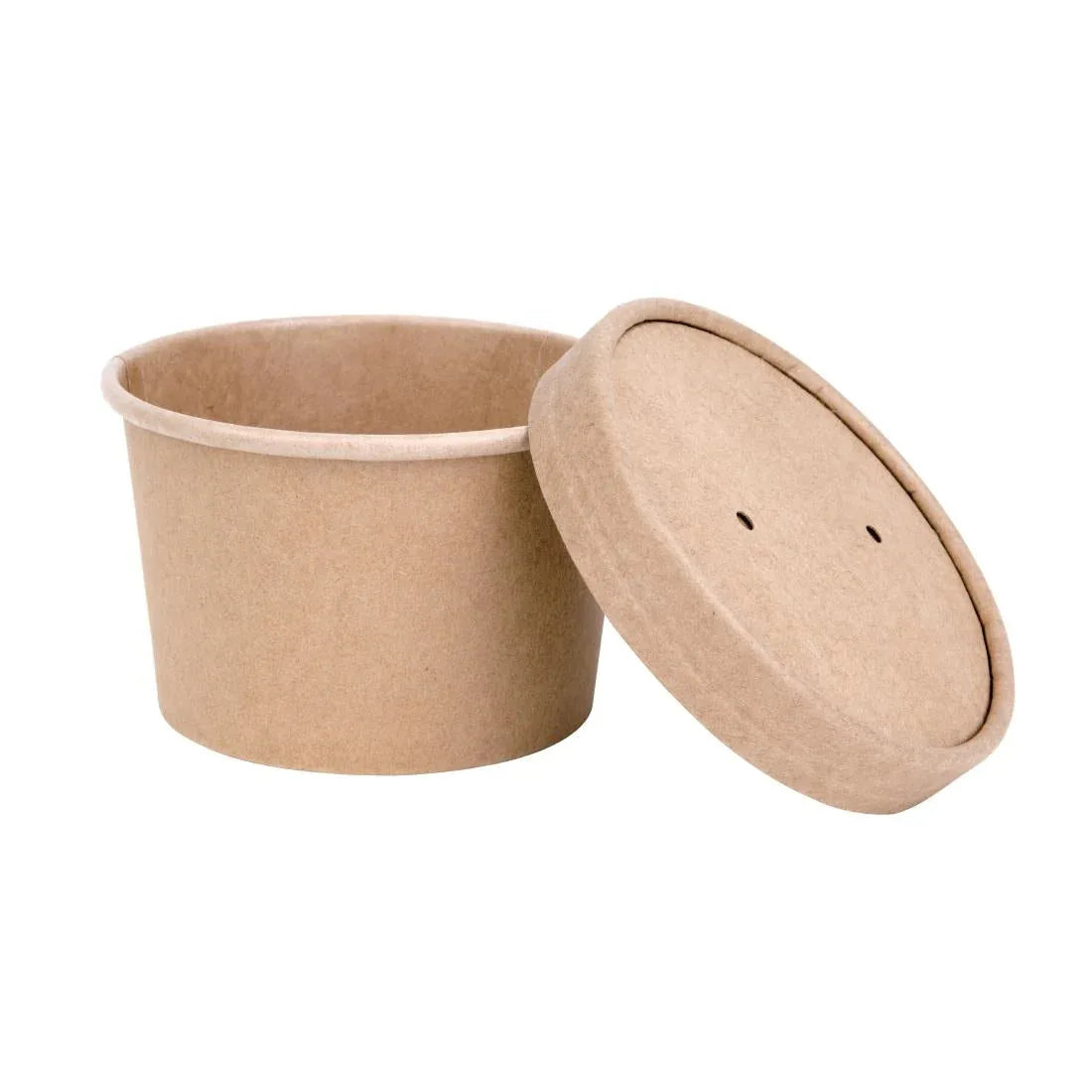 FB556 Fiesta Green Biodegradable Paper Soup Container Lids (Pack of 500) - JD Catering Equipment Solutions Ltd
