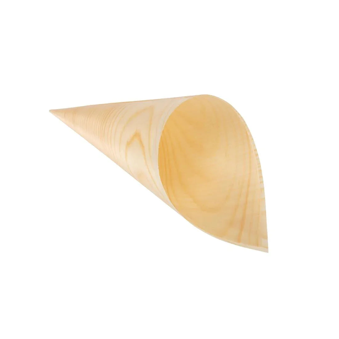 DK389 Fiesta Green Biodegradable Wooden Canape Cones 75mm (Pack of 100) - JD Catering Equipment Solutions Ltd