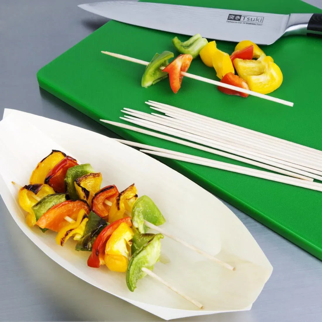 CD907 Fiesta Green Biodegradable Wooden Skewers (Pack of 200) - JD Catering Equipment Solutions Ltd
