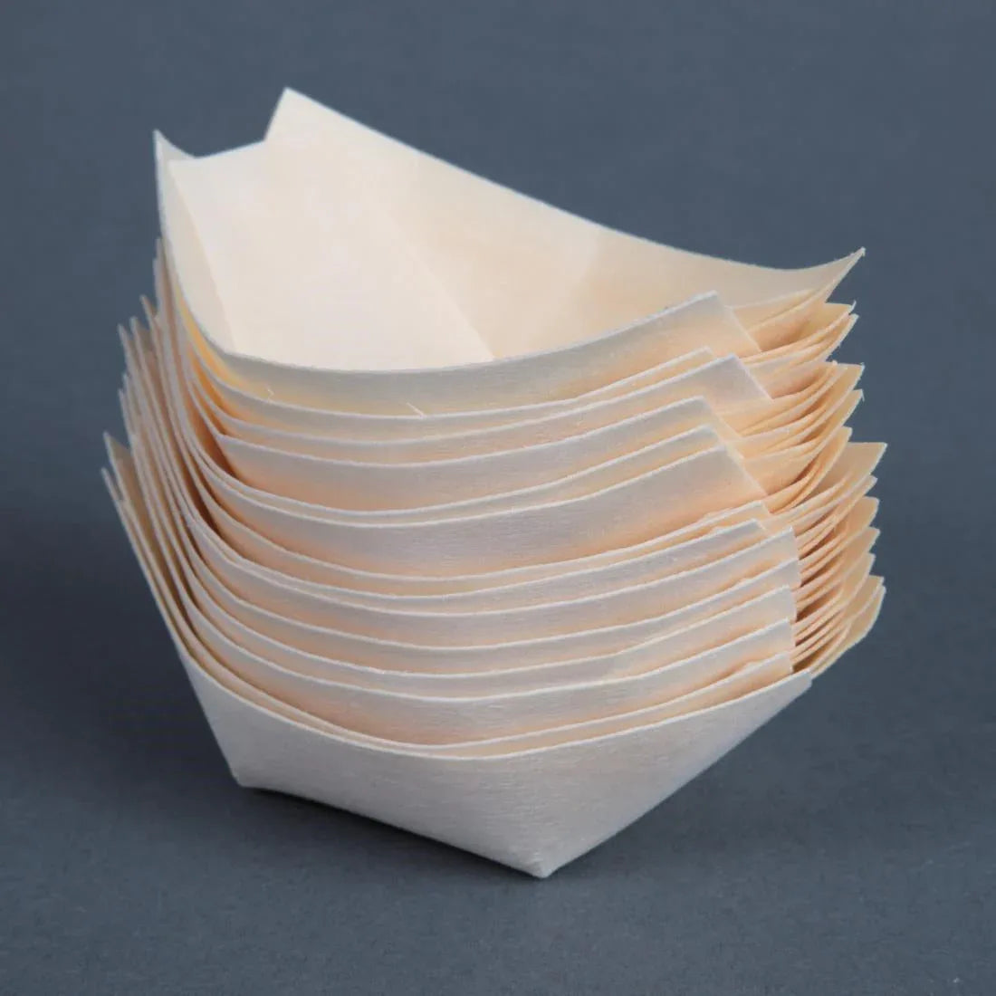DK383 Fiesta Green Biodegradable Wooden Sushi Boats (Pack of 100) - JD Catering Equipment Solutions Ltd