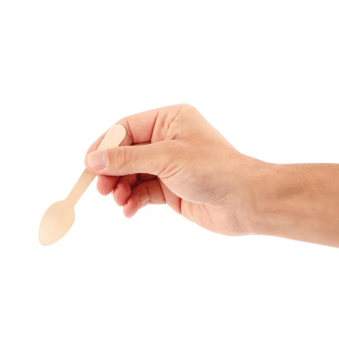 DK398 Fiesta Green Biodegradable Wooden Teaspoons (Pack of 100) - JD Catering Equipment Solutions Ltd