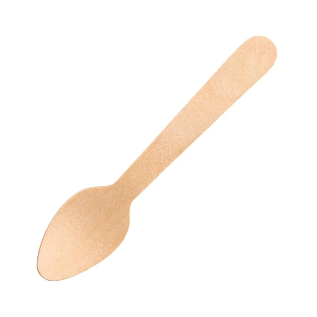 DK398 Fiesta Green Biodegradable Wooden Teaspoons (Pack of 100) - JD Catering Equipment Solutions Ltd