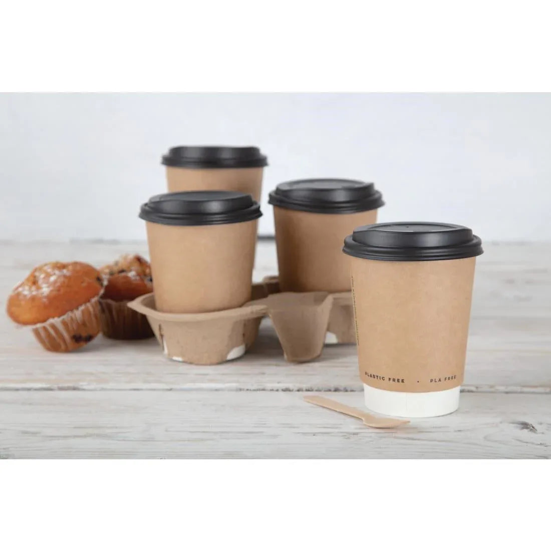 DK398 Fiesta Green Biodegradable Wooden Teaspoons (Pack of 100) - JD Catering Equipment Solutions Ltd