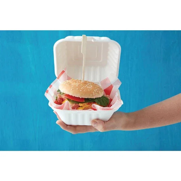 DW246 Fiesta Green Compostable Bagasse Burger Boxes (Pack of 500) - JD Catering Equipment Solutions Ltd