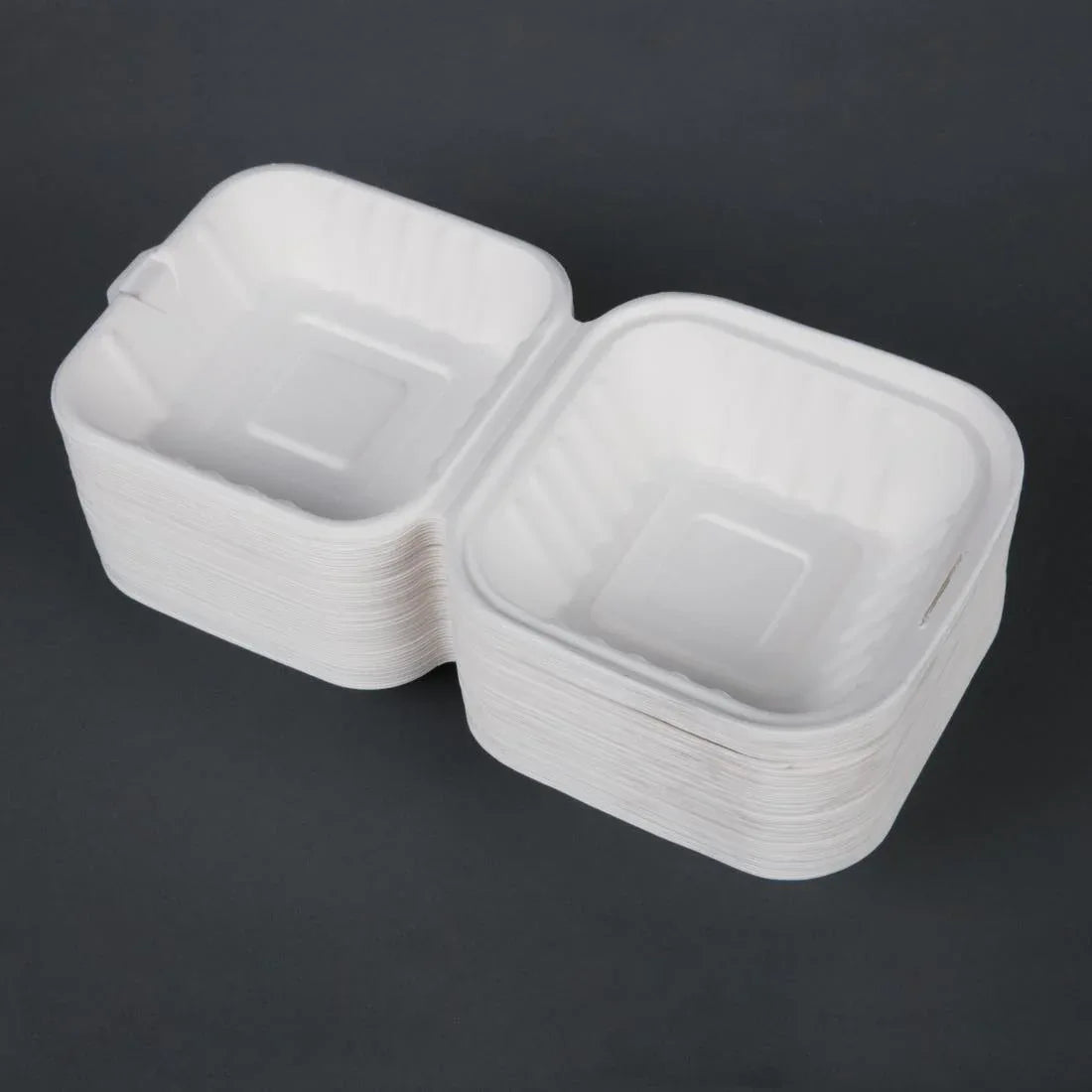 DW246 Fiesta Green Compostable Bagasse Burger Boxes (Pack of 500) - JD Catering Equipment Solutions Ltd