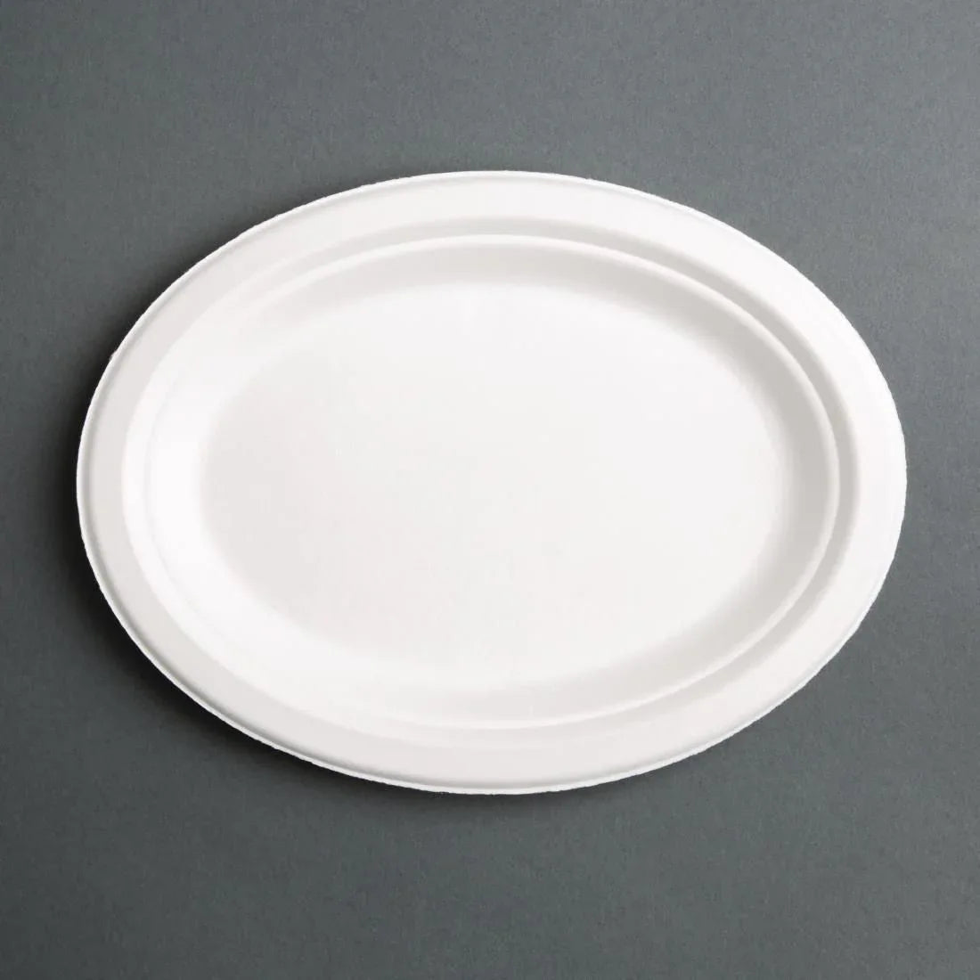 FC534 Fiesta Green Compostable Bagasse Oval Plates (Pack of 50) - JD Catering Equipment Solutions Ltd