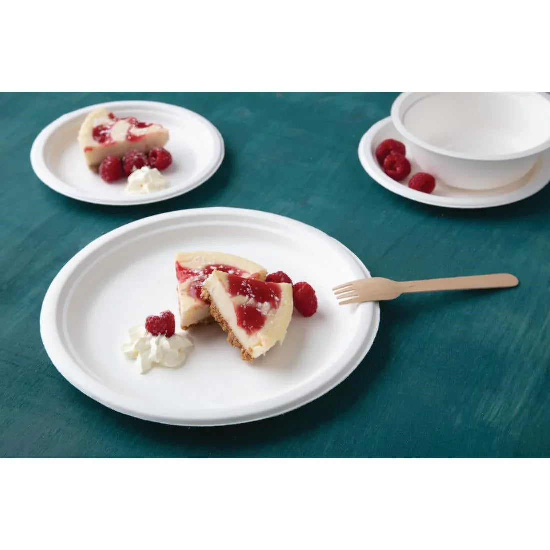 CW904 Fiesta Green Compostable Bagasse Plates Round (Pack of 50) - JD Catering Equipment Solutions Ltd