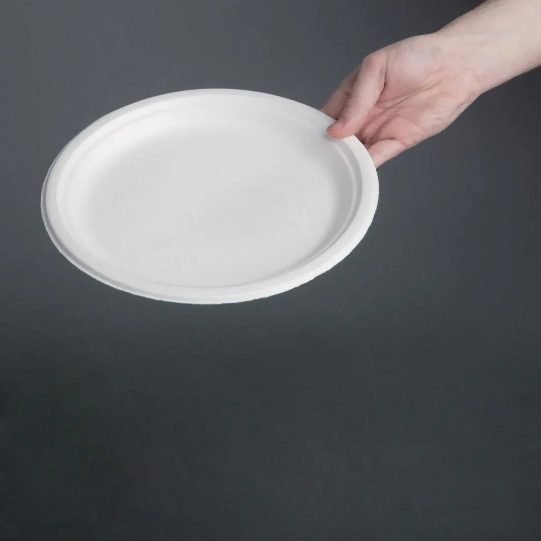 CW904 Fiesta Green Compostable Bagasse Plates Round (Pack of 50) - JD Catering Equipment Solutions Ltd