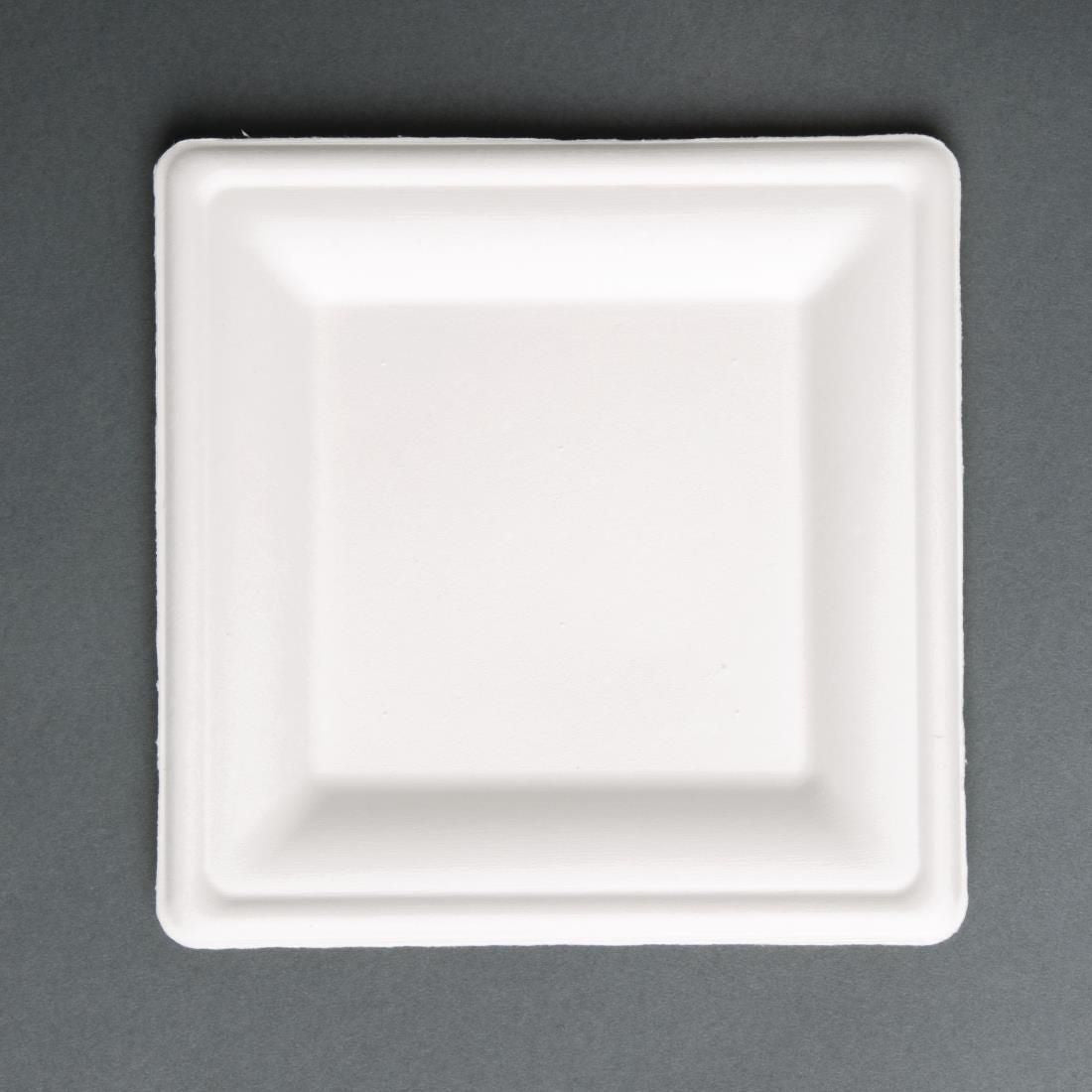 Fiesta Green Compostable Bagasse Square Plates (Pack of 50) JD Catering Equipment Solutions Ltd