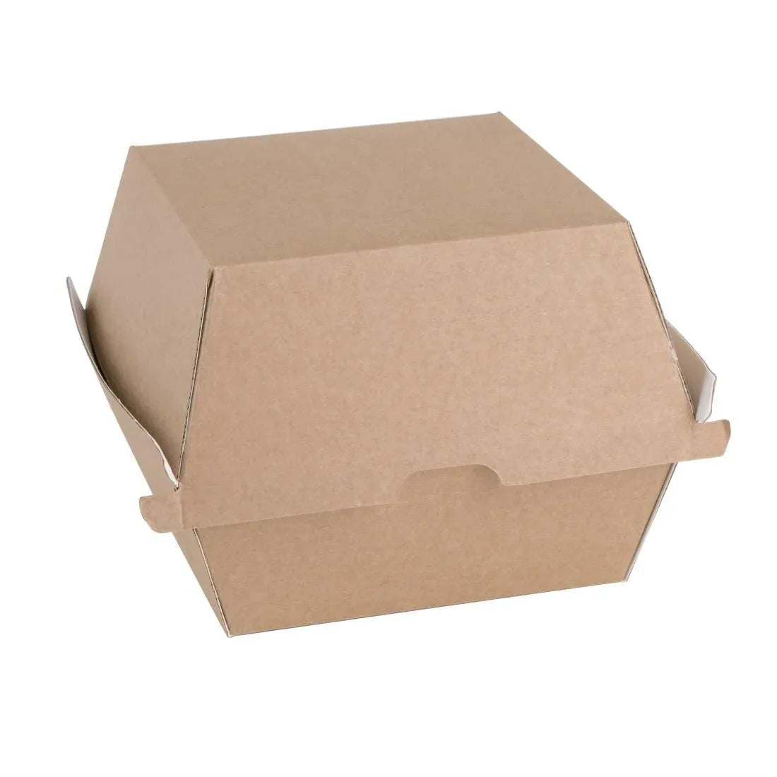 FB665 Fiesta Green Compostable Kraft Burger Boxes Large 112mm (Pack of 150) - JD Catering Equipment Solutions Ltd