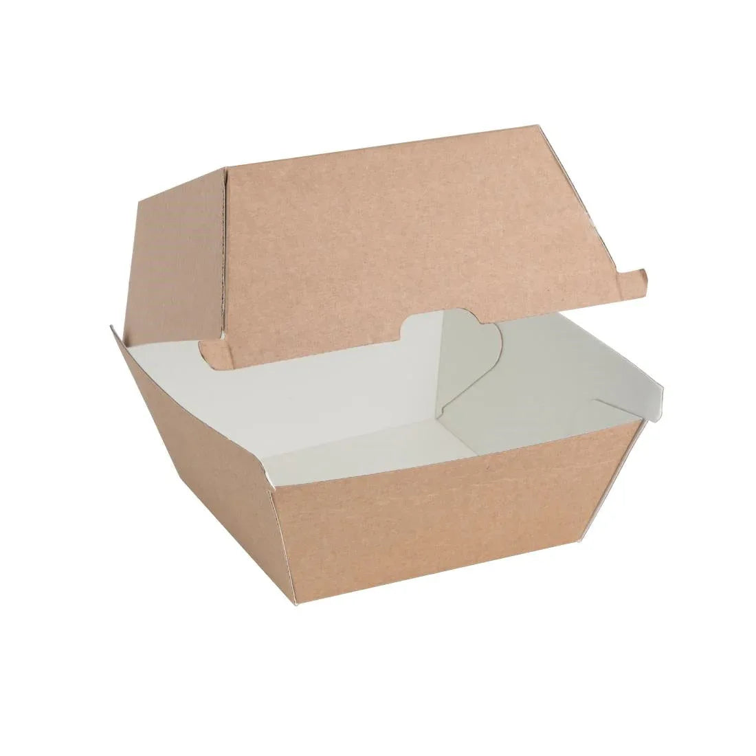 FB665 Fiesta Green Compostable Kraft Burger Boxes Large 112mm (Pack of 150) - JD Catering Equipment Solutions Ltd