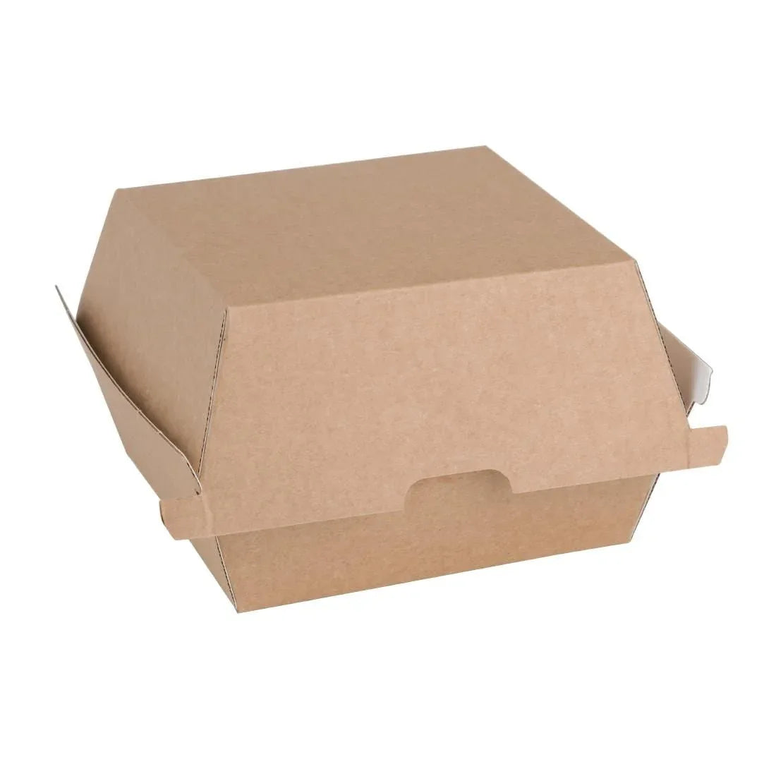 FB664 Fiesta Green Compostable Kraft Burger Boxes Small 105mm (Pack of 200) - JD Catering Equipment Solutions Ltd