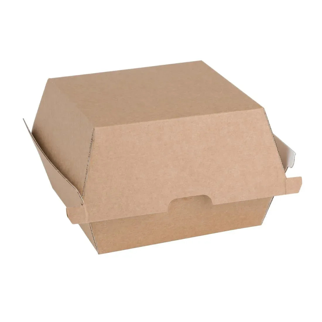 FB664 Fiesta Green Compostable Kraft Burger Boxes Small 105mm (Pack of 200) - JD Catering Equipment Solutions Ltd
