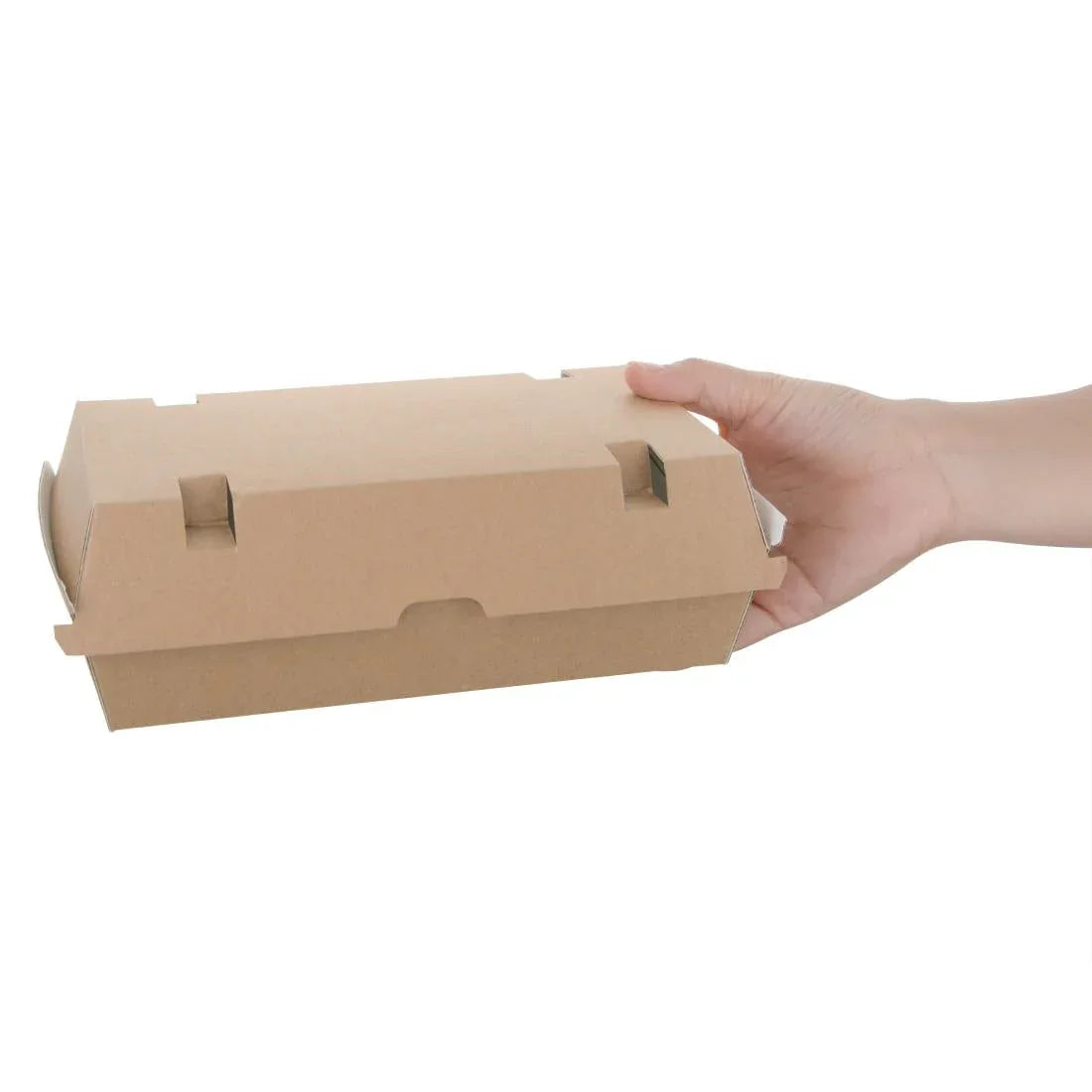 FB667 Fiesta Green Compostable Kraft Food Boxes Large 204mm (Pack of 100) - JD Catering Equipment Solutions Ltd