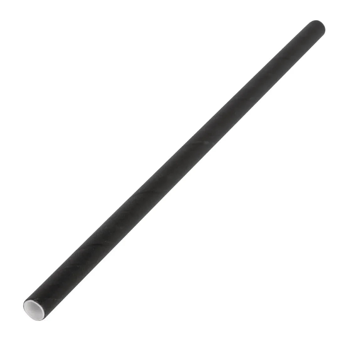 CY080 Fiesta Green Compostable Paper Cocktail Stirrer Straws Black (Pack of 250) - JD Catering Equipment Solutions Ltd