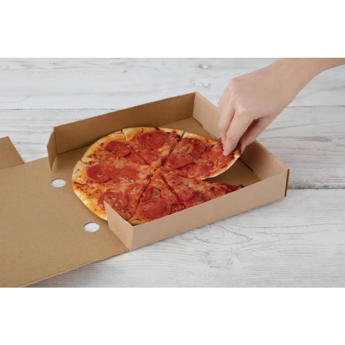 DC723 Fiesta Compostable Plain Pizza Boxes 9" (Pack of 100) - JD Catering Equipment Solutions Ltd