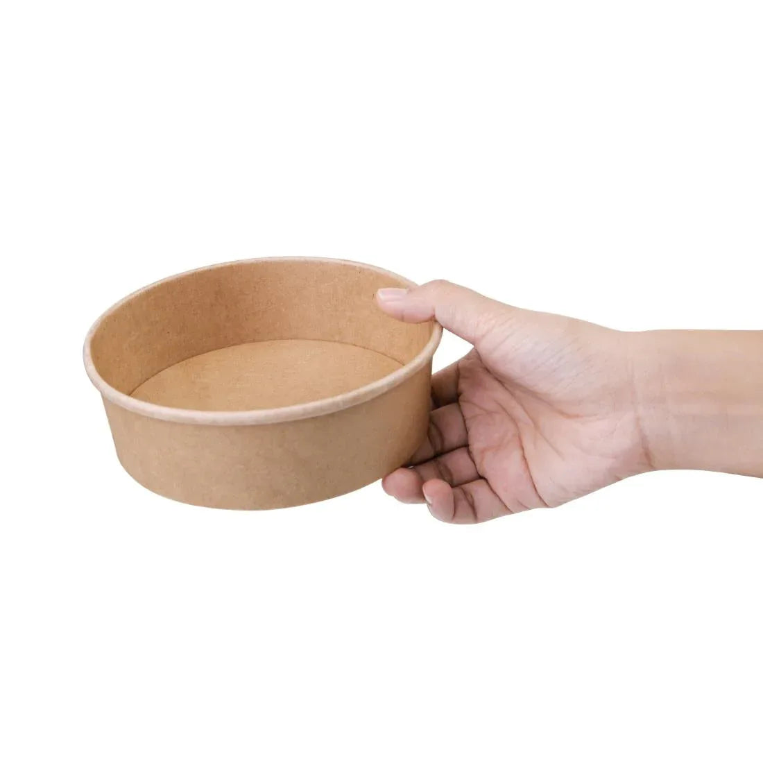 FB196 Fiesta Green Compostable Round Kraft Salad Bowls (Pack of 300) - JD Catering Equipment Solutions Ltd