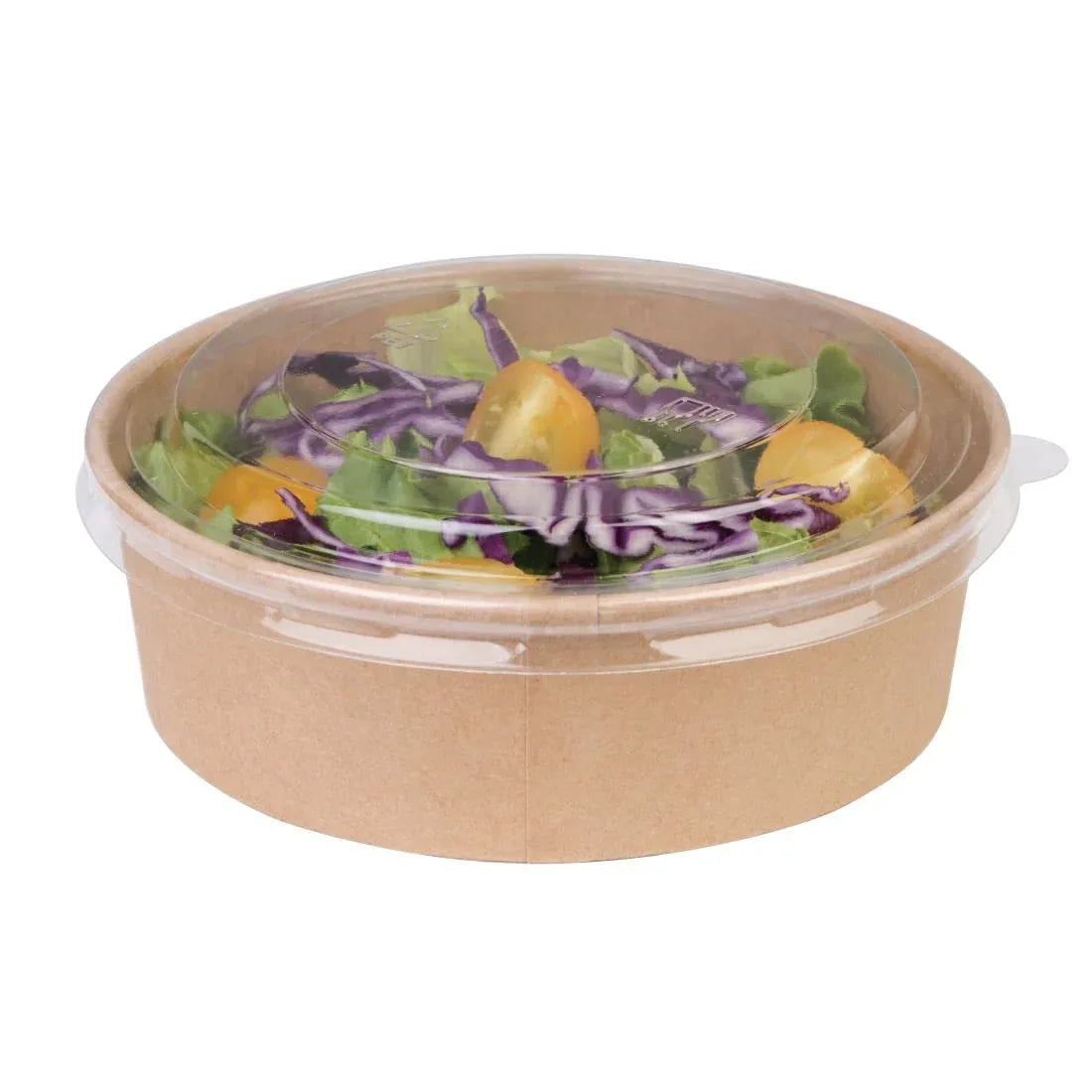 FB196 Fiesta Green Compostable Round Kraft Salad Bowls (Pack of 300) - JD Catering Equipment Solutions Ltd