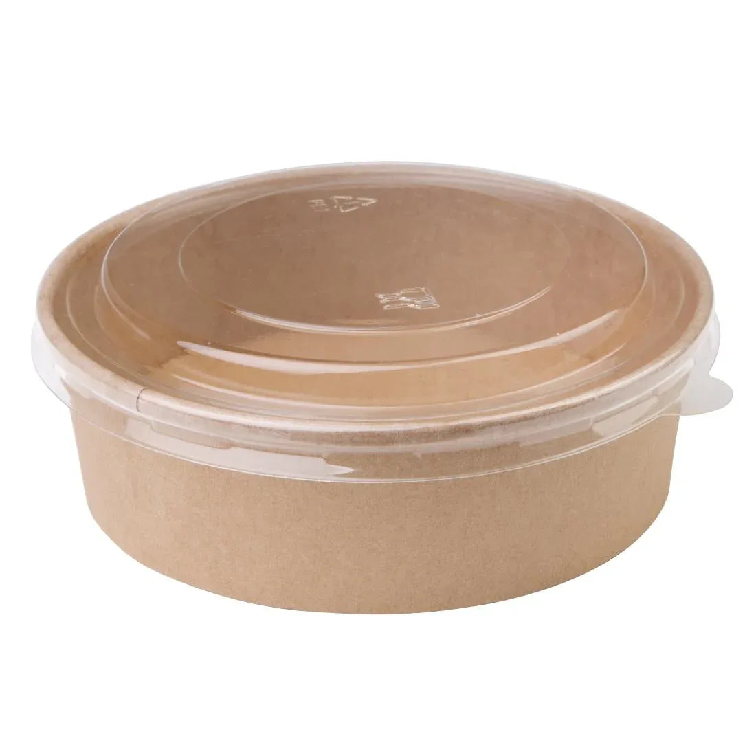 FB196 Fiesta Green Compostable Round Kraft Salad Bowls (Pack of 300) - JD Catering Equipment Solutions Ltd