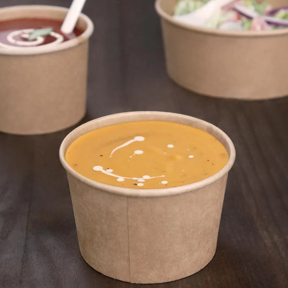 FB160 Fiesta Green Compostable Soup Containers 98mm (Pack of 500) - JD Catering Equipment Solutions Ltd