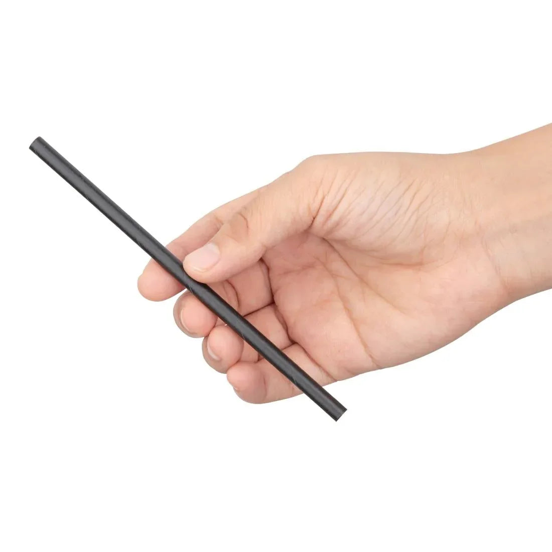 FP441 Fiesta Green Individually Wrapped Compostable Paper Cocktail Stirrer Straws Black x250 - JD Catering Equipment Solutions Ltd