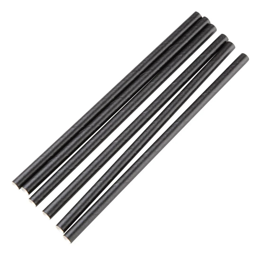 FP441 Fiesta Green Individually Wrapped Compostable Paper Cocktail Stirrer Straws Black x250 - JD Catering Equipment Solutions Ltd
