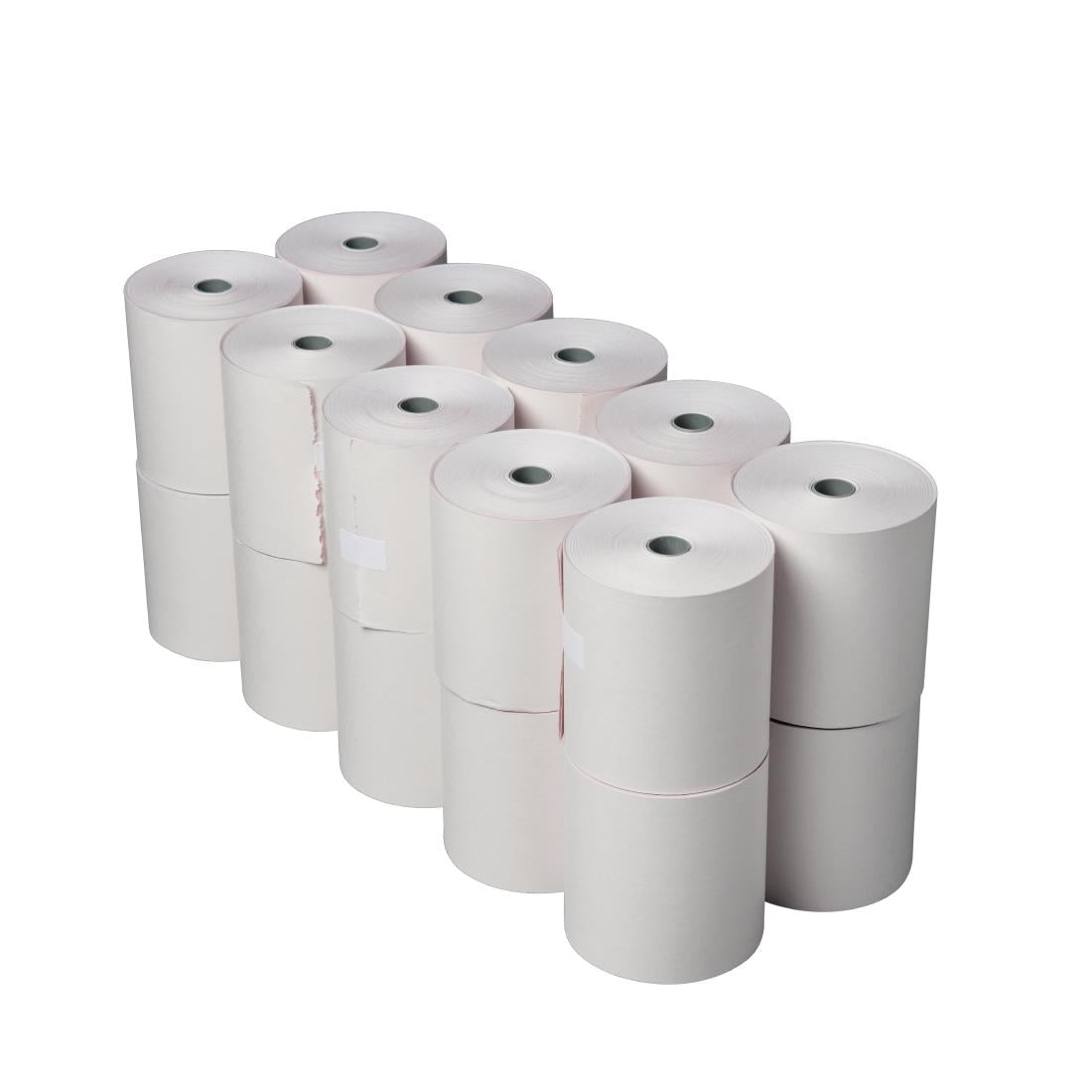 Fiesta Non-Thermal 2ply White and Pink Till Roll 76 x 71mm (Pack of 20) JD Catering Equipment Solutions Ltd