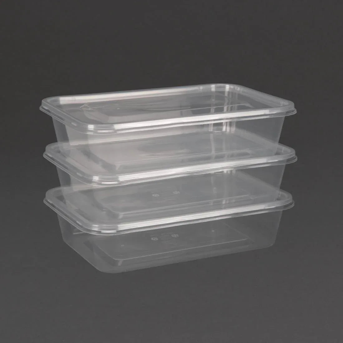 Fiesta Plastic Microwavable Containers With Lid (Pack of 250) JD Catering Equipment Solutions Ltd