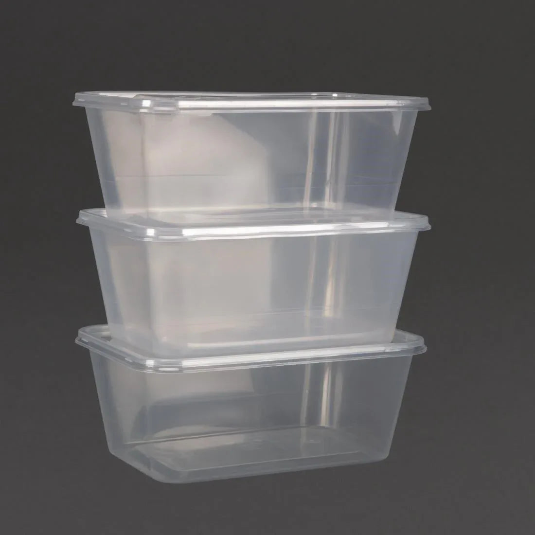 DM183 Fiesta Recyclable Plastic Microwavable Containers with Lid Large 1000ml (Pack of 250) - JD Catering Equipment Solutions Ltd