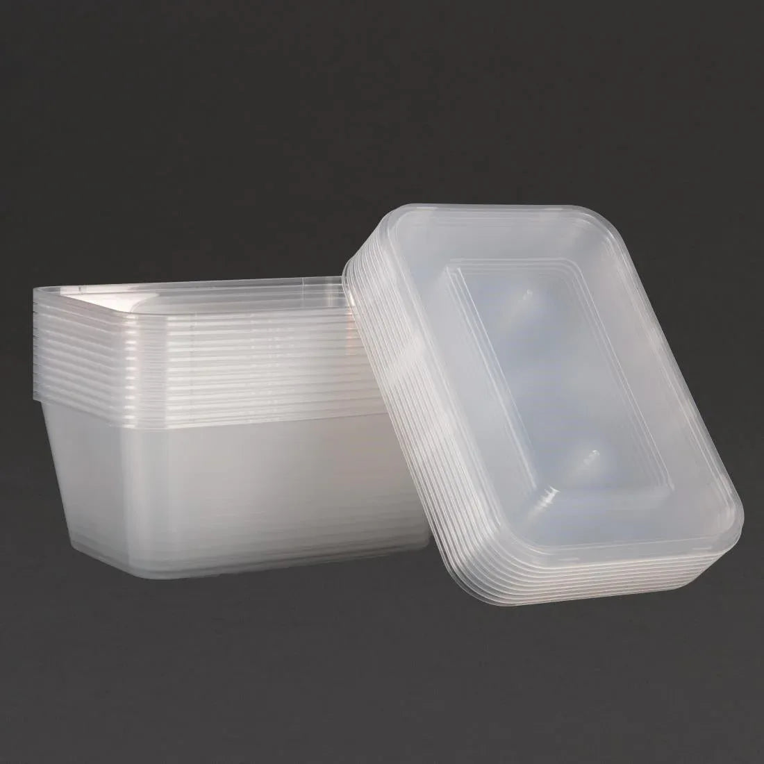 DM183 Fiesta Recyclable Plastic Microwavable Containers with Lid Large 1000ml (Pack of 250) - JD Catering Equipment Solutions Ltd