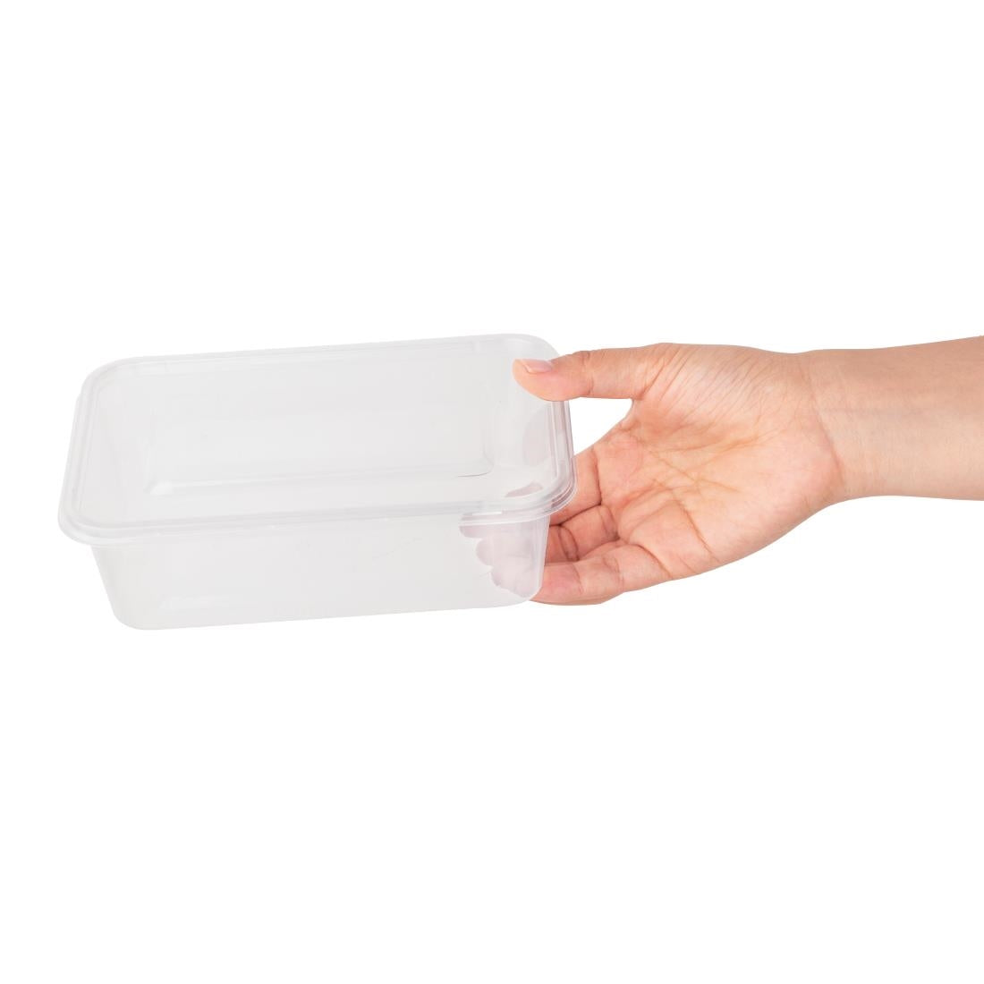 Fiesta Recyclable Plastic Microwavable Containers with Lid Medium 650ml (Pack of 250) JD Catering Equipment Solutions Ltd