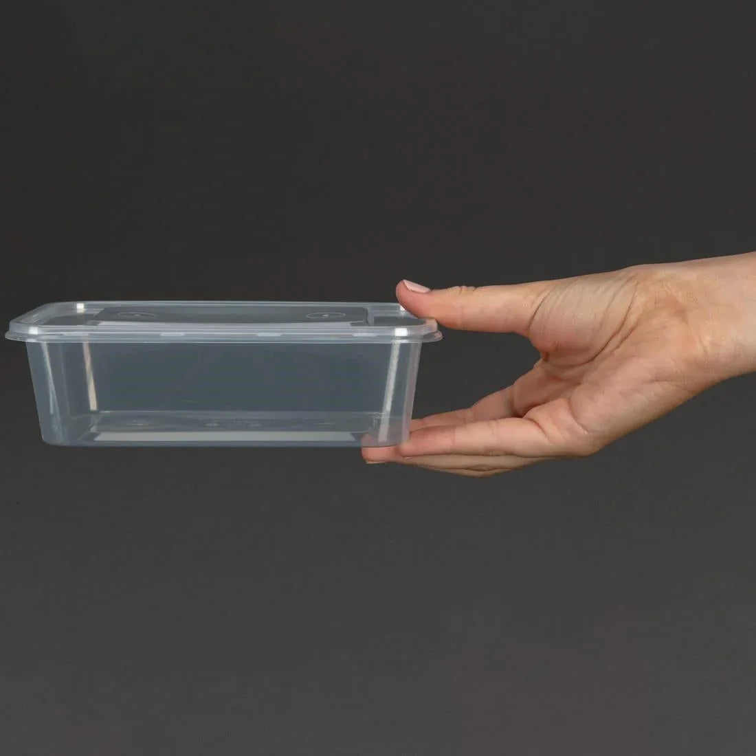 DM182 Fiesta Recyclable Plastic Microwavable Containers with Lid Medium 650ml (Pack of 250) - JD Catering Equipment Solutions Ltd