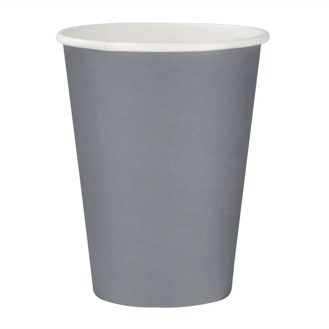 GP416 Fiesta Single Wall Takeaway Coffee Cups Charcoal 340ml / 12oz (Pack of 1000) - JD Catering Equipment Solutions Ltd