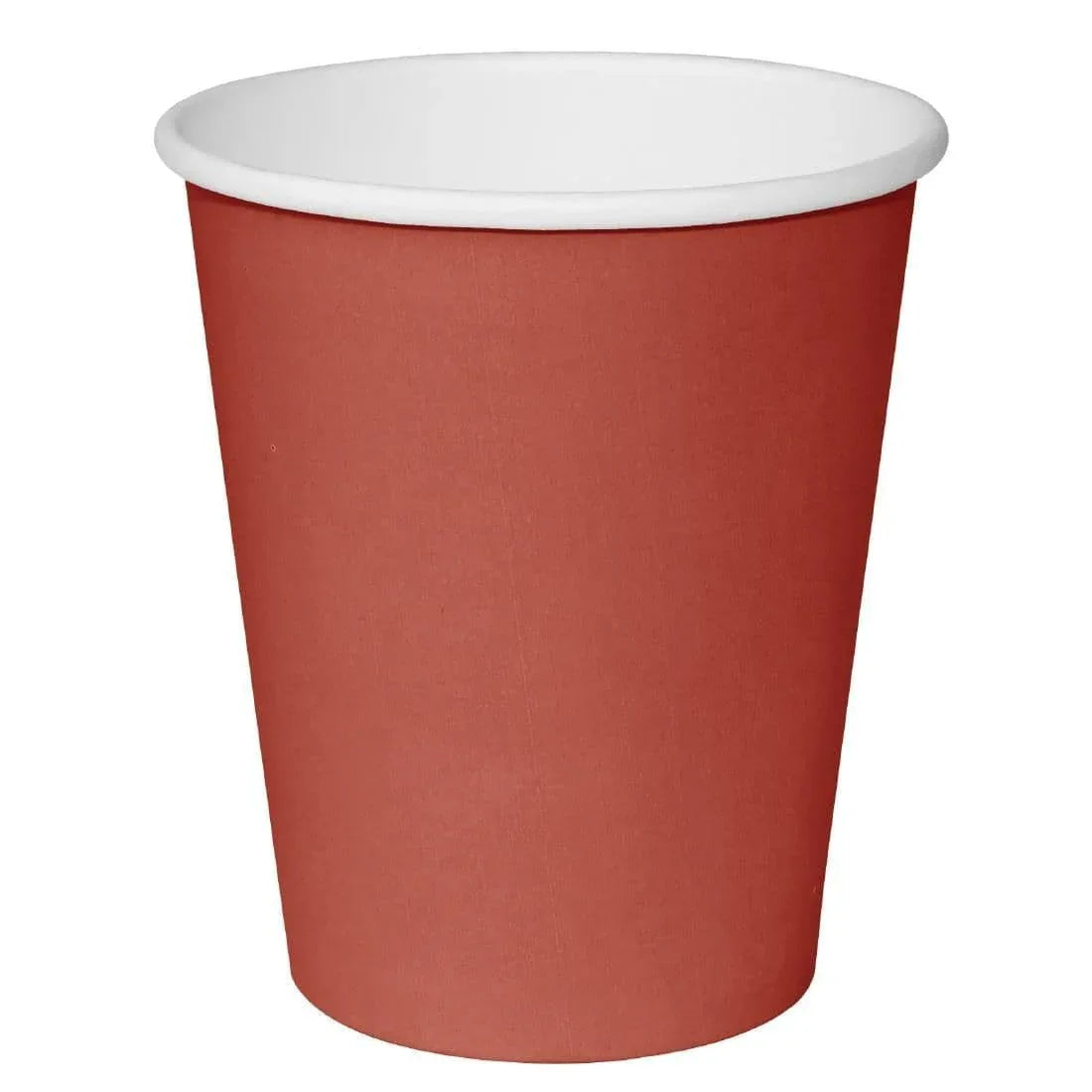 GP409 Fiesta Single Wall Takeaway Coffee Cups Red 225ml / 8oz (Pack of 1000) - JD Catering Equipment Solutions Ltd