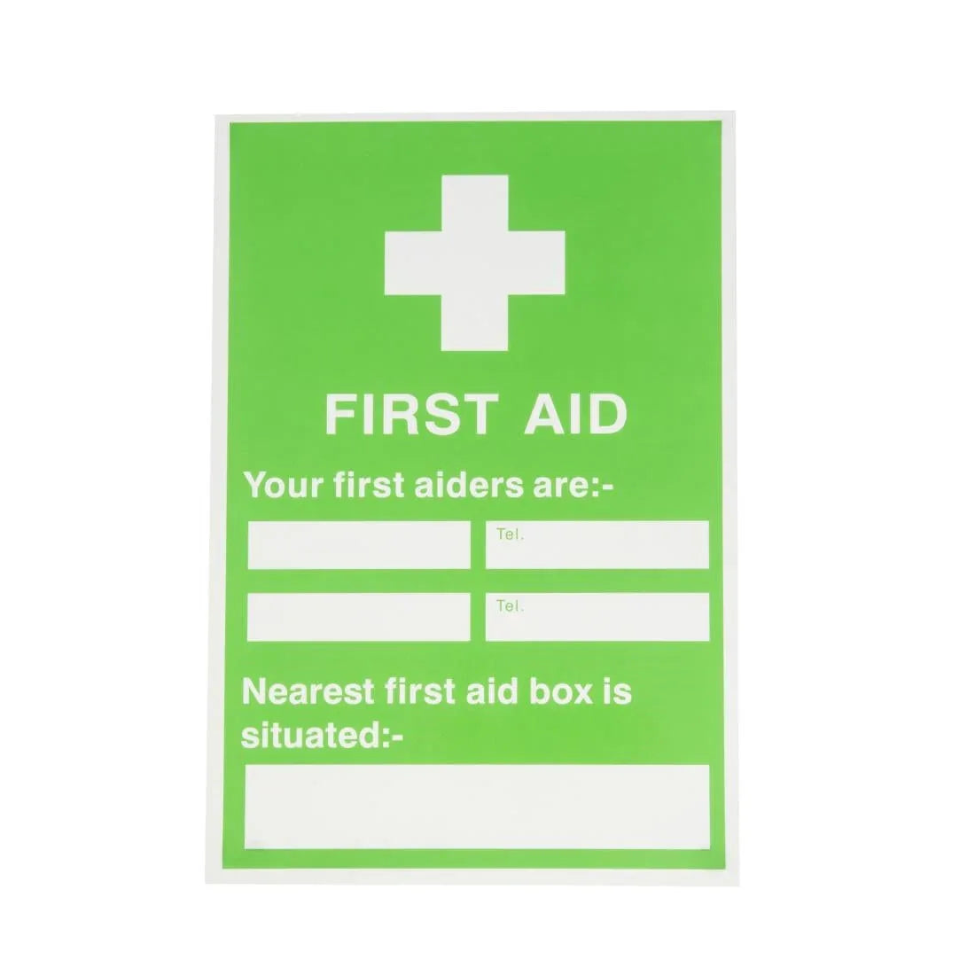 First Aiders Nearest First Aid Box Sign JD Catering Equipment Solutions Ltd