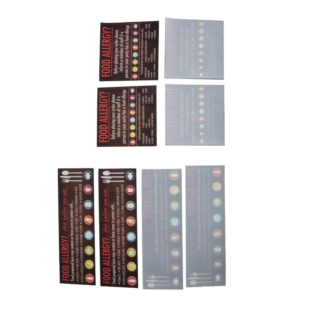 GM818 Food Allergen Window and Wall Stickers (Pack of 8) - JD Catering Equipment Solutions Ltd