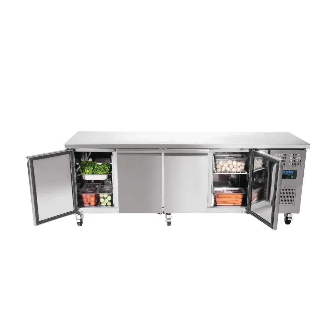 G379 Polar U-Series Four Door Counter Fridge - JD Catering Equipment Solutions Ltd