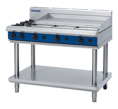 Blue Seal Evolution Series G518A-LS - 1200mm Gas Cooktop Leg Stand + 900mm Griddle
