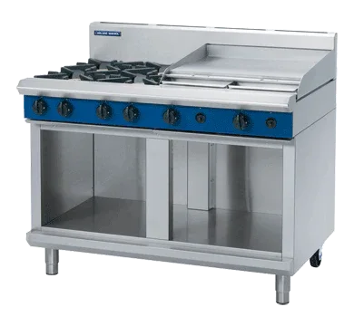 Blue Seal Evolution Series G518B-CB - 1200mm Gas Cooktop Cabinet Base + 600mm Griddle - JD Catering Equipment Solutions Ltd