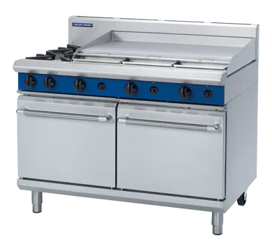 Blue Seal Evolution Series G528A - 1200mm Gas Range Double Static Oven + 900mm griddle - JD Catering Equipment Solutions Ltd