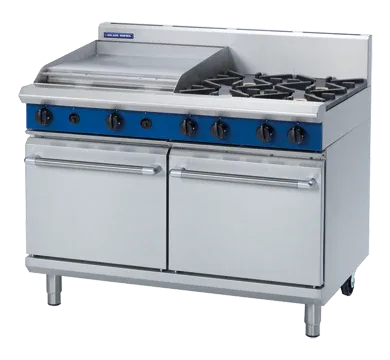 Blue Seal Evolution Series G528B - 1200mm Gas Range Double Static Oven + 600mm griddle - JD Catering Equipment Solutions Ltd