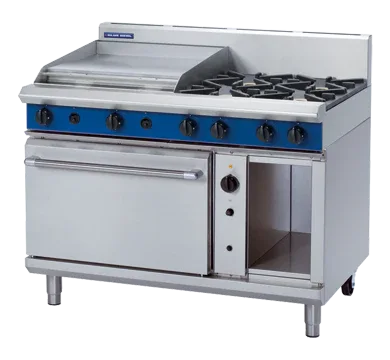 Blue Seal Evolution Series G58B - 1200mm Gas Range Convection Oven + 600mm Griddle - JD Catering Equipment Solutions Ltd