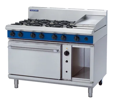 Blue Seal Evolution Series G58C - 1200mm Gas Range Convection Oven + 300mm griddle - JD Catering Equipment Solutions Ltd